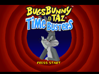 Bugs Bunny & Taz Time Busters title screen for Playstation